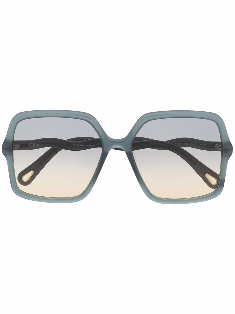 Chloé Eyewear Eckige Zelie Sonnenbrille - Grün von Chloé Eyewear