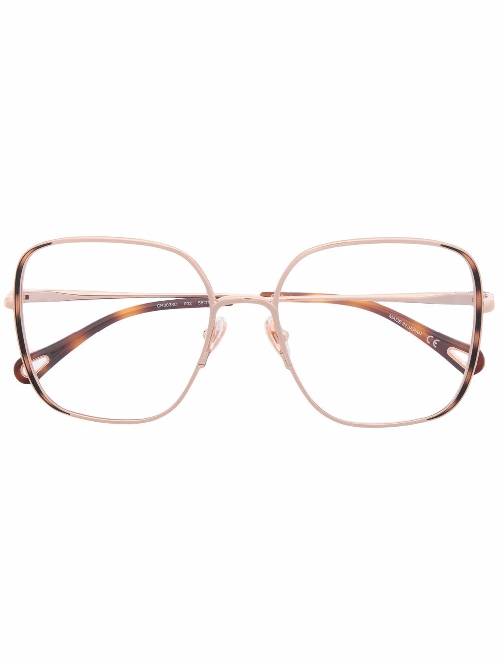 Chloé Eyewear Irene Brille mit eckigem Gestell - Gold von Chloé Eyewear