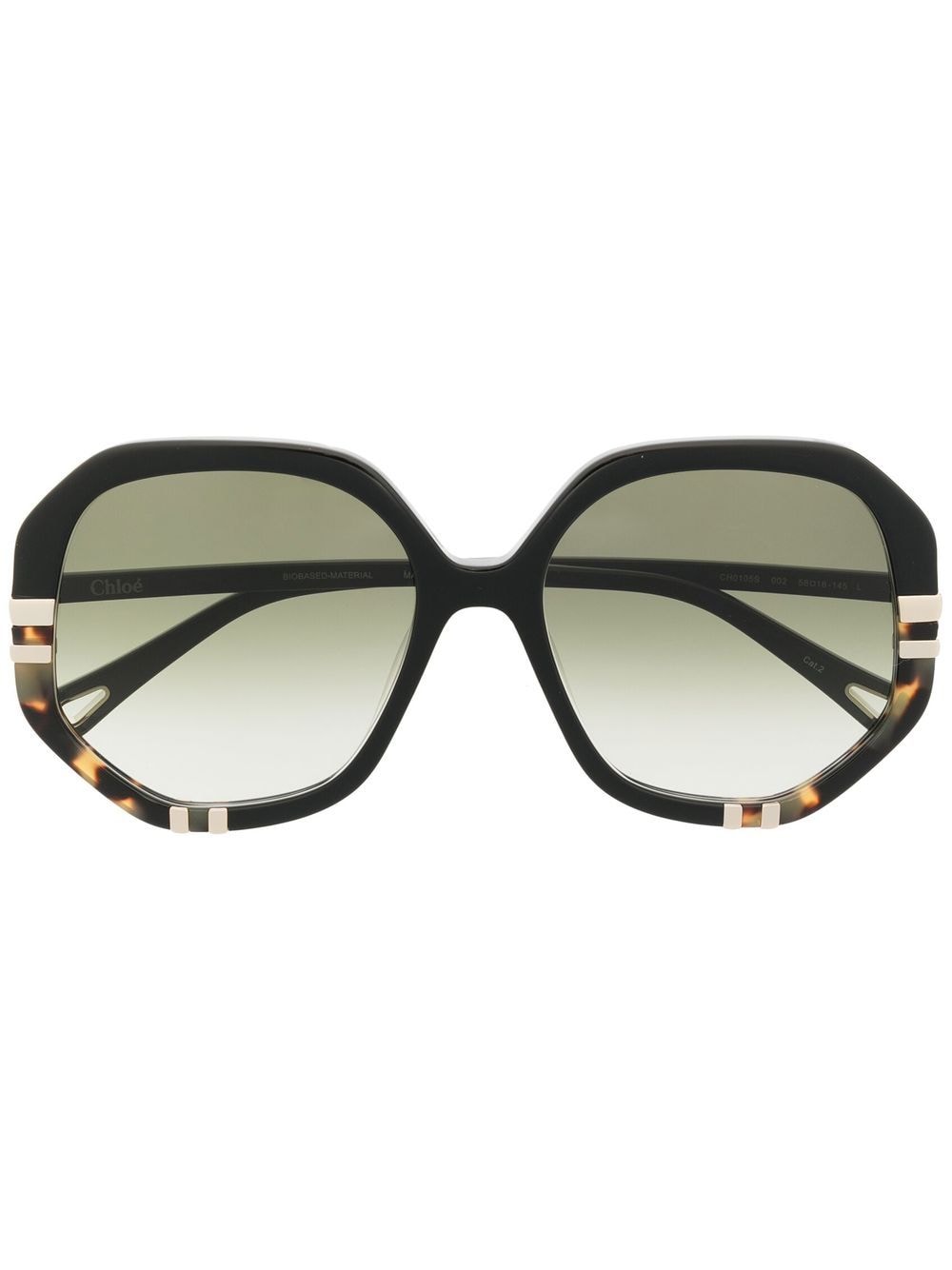 Chloé Eyewear Runde Oversized-Sonnenbrille - Schwarz von Chloé Eyewear