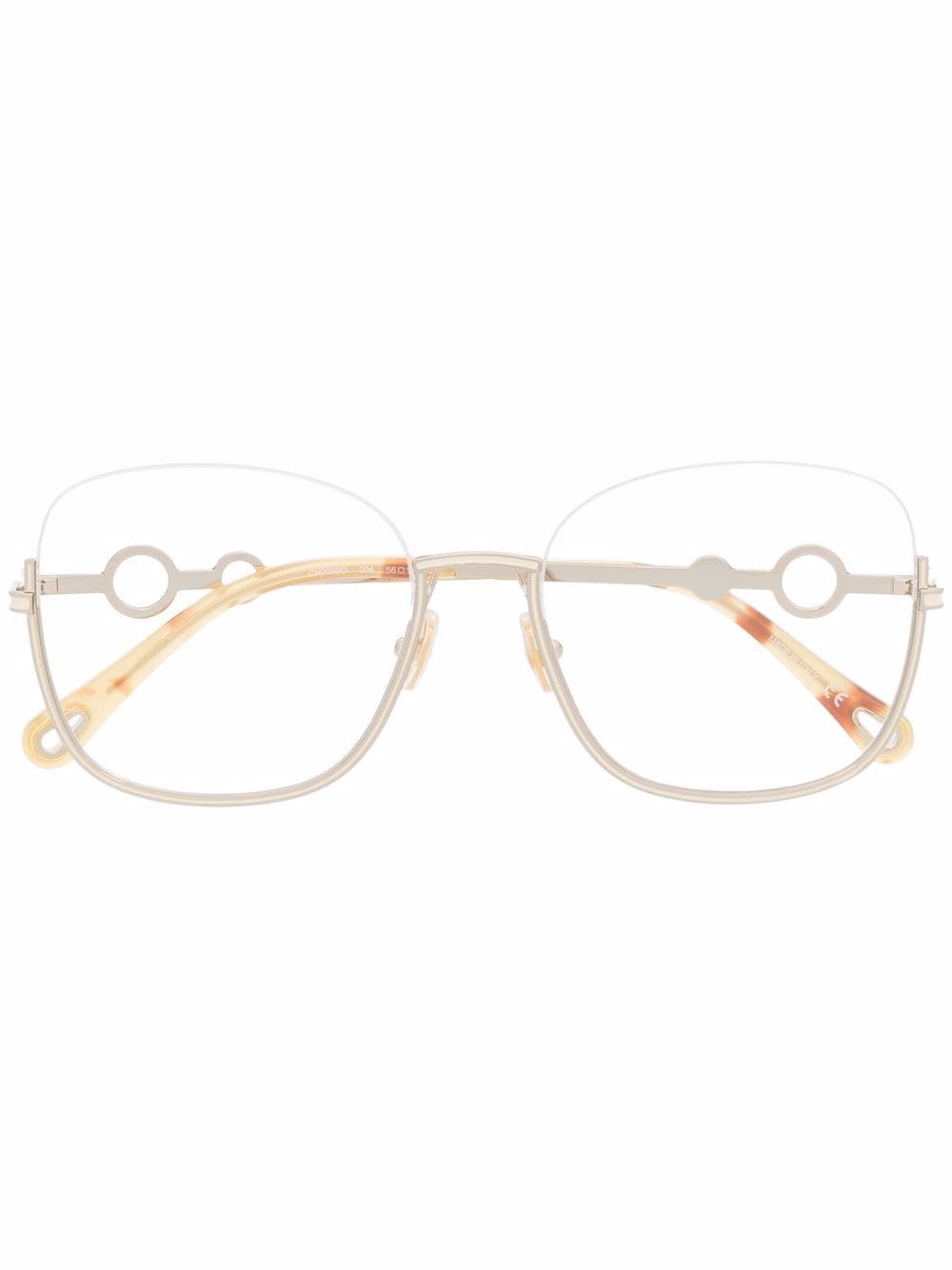 Chloé Eyewear Sofya Oversized-Brille - Gold von Chloé Eyewear