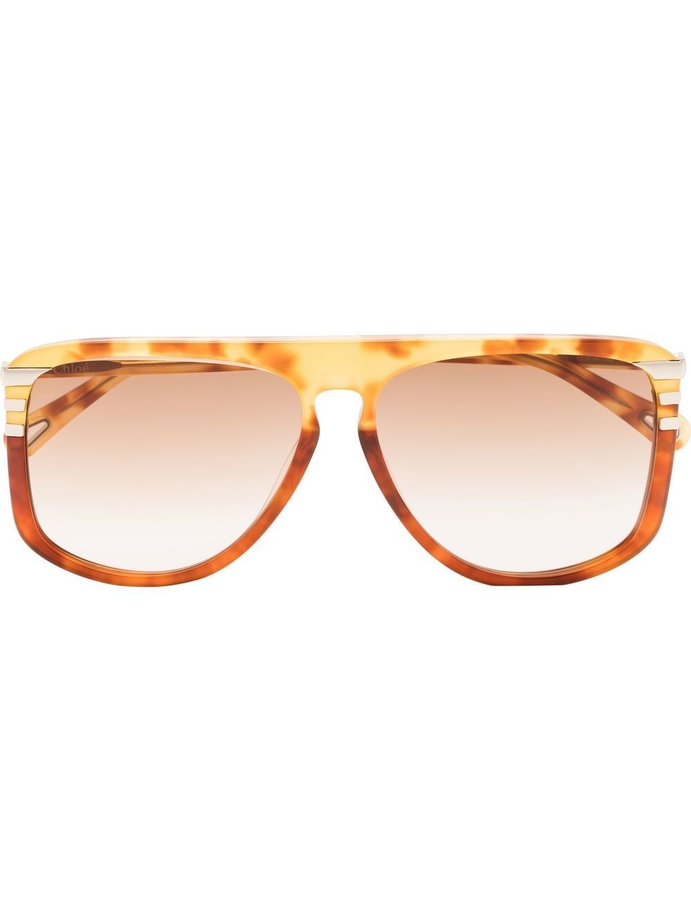 Chloé Eyewear Sonnenbrille in Schildpattoptik - Orange von Chloé Eyewear