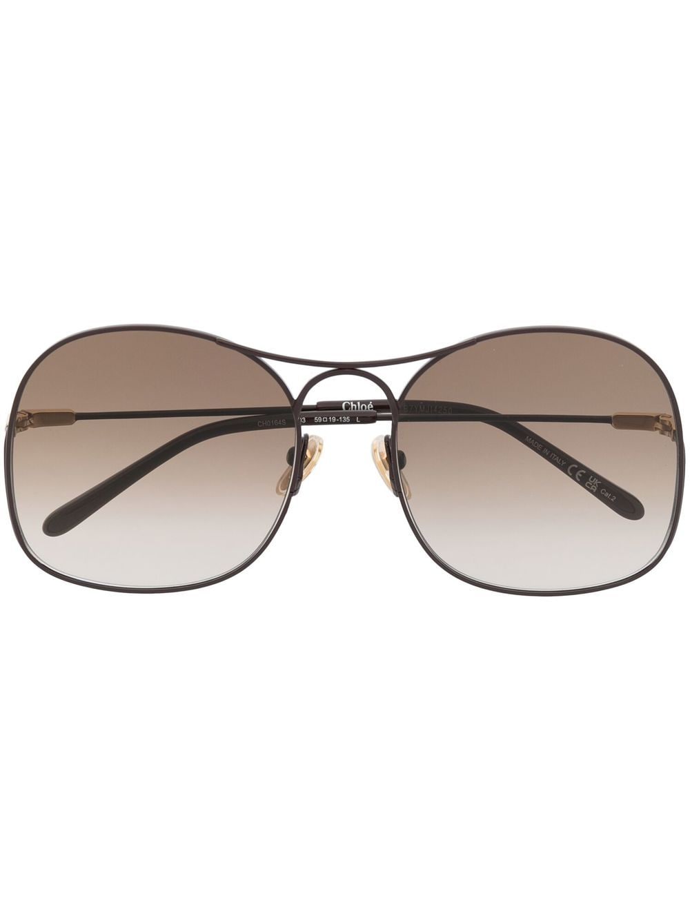 Chloé Eyewear Sonnenbrille mit Oversized-Gestell - Braun von Chloé Eyewear