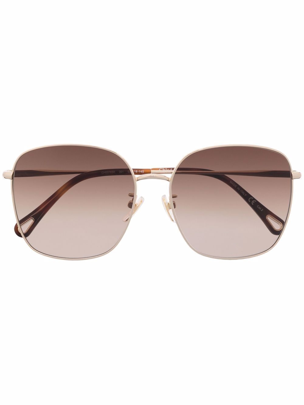 Chloé Eyewear Sonnenbrille mit Oversized-Gestell - Gold von Chloé Eyewear