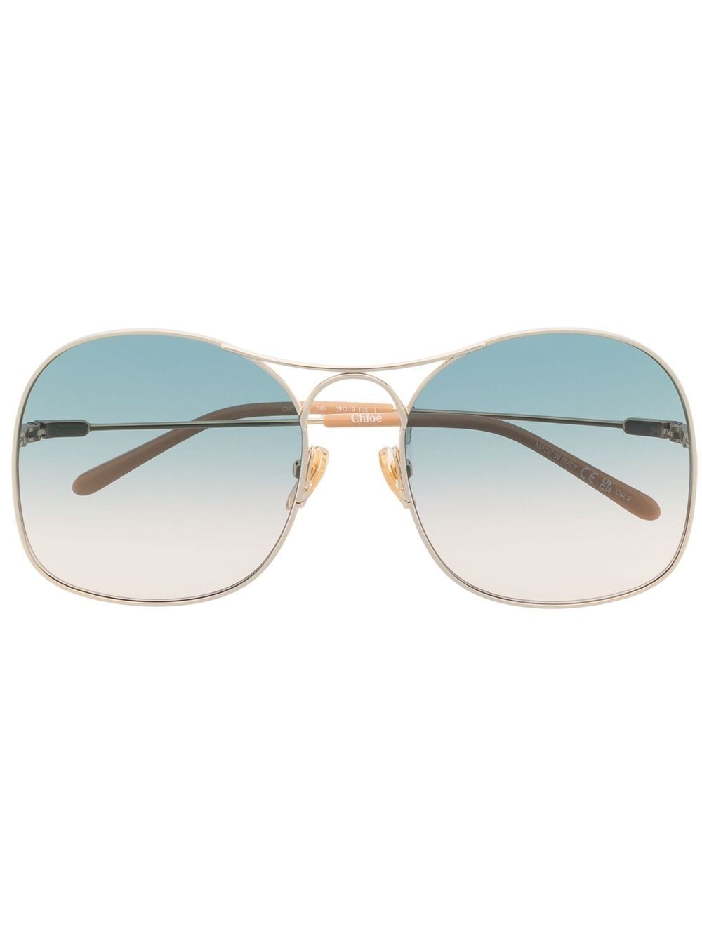 Chloé Eyewear Sonnenbrille mit Oversized-Gestell - Gold von Chloé Eyewear