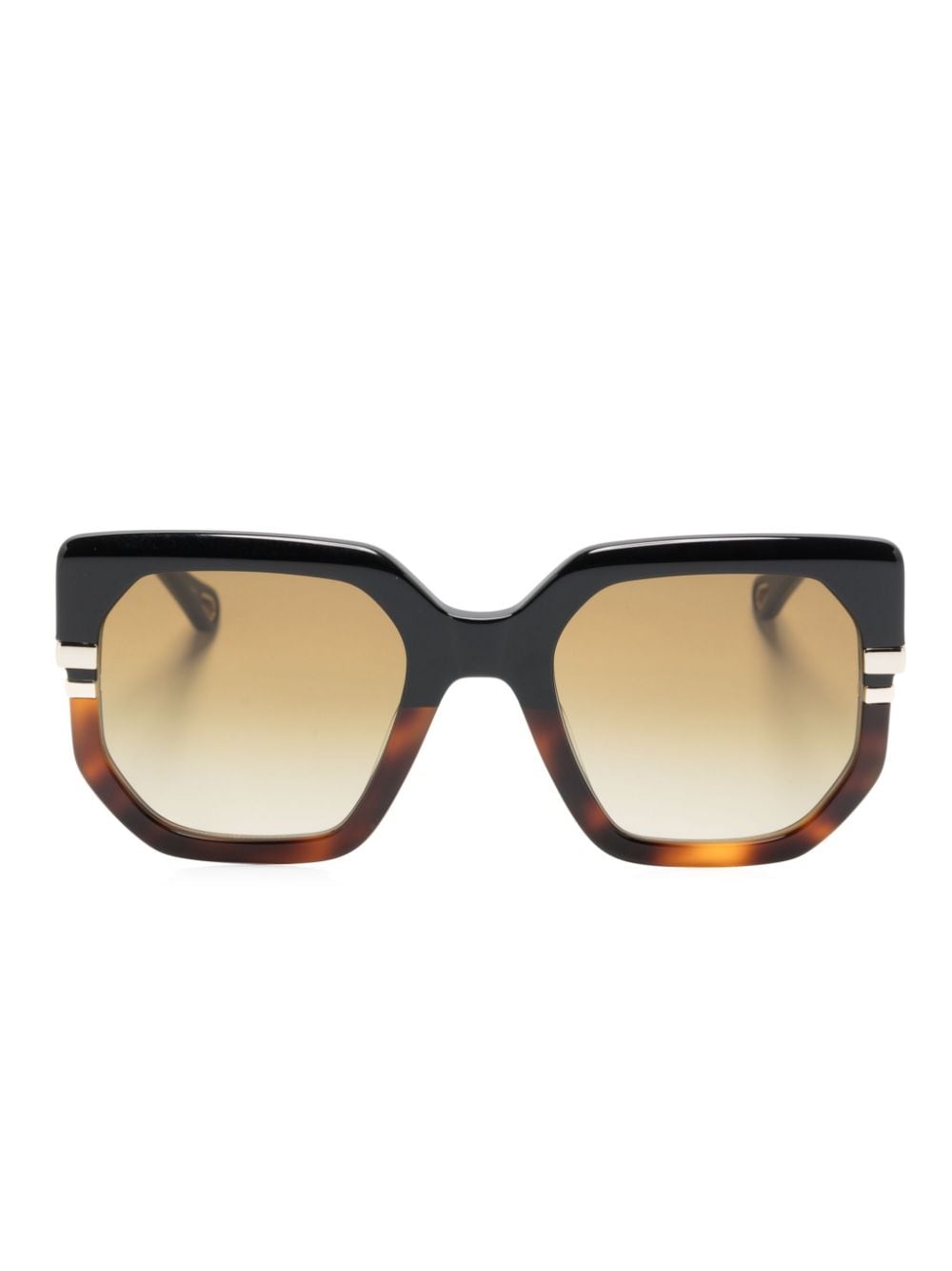 Chloé Eyewear Sonnenbrille mit Oversized-Gestell - Schwarz von Chloé Eyewear