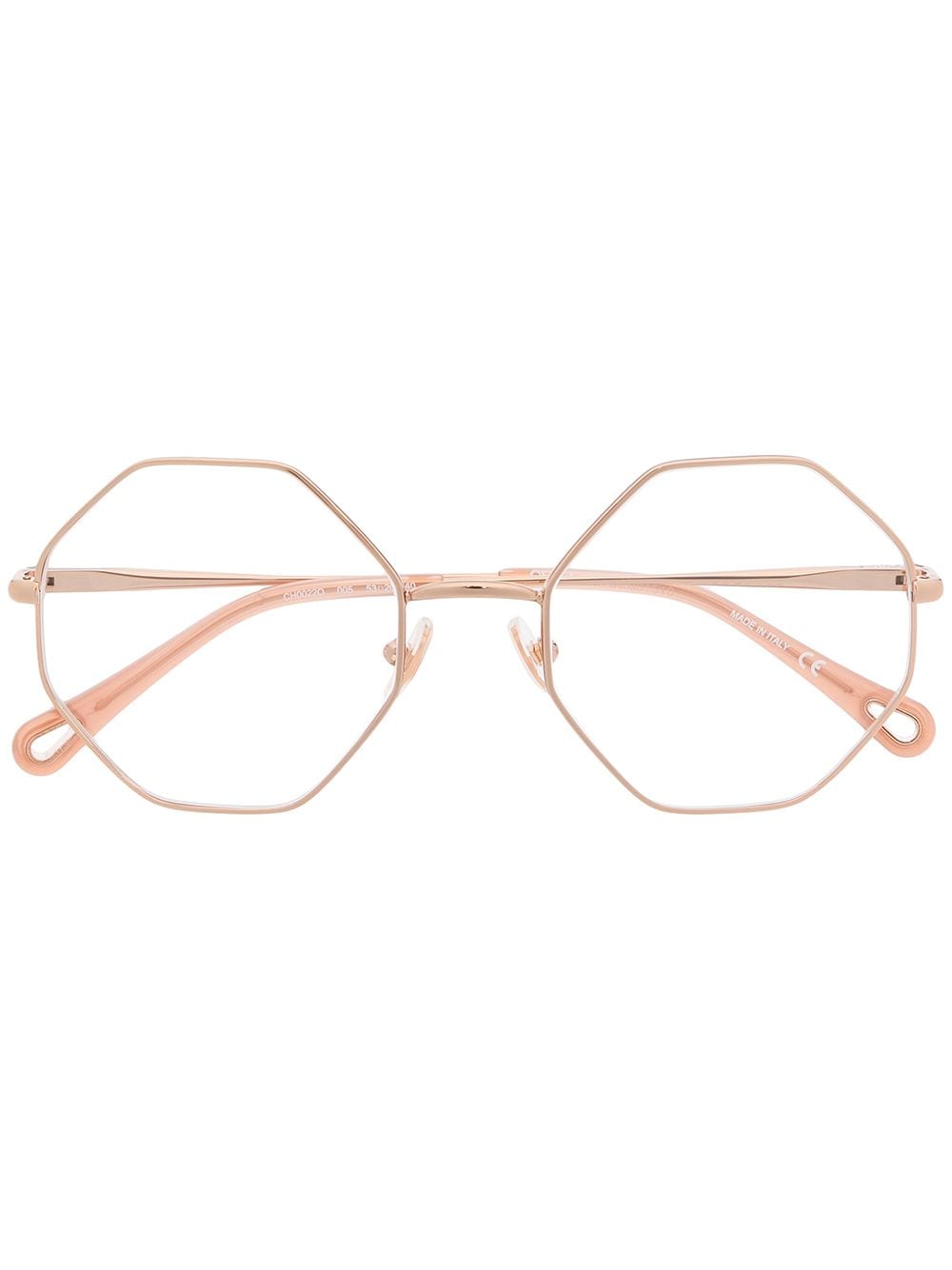 Chloé Eyewear Sonnenbrille mit achteckigem Gestell - Gold von Chloé Eyewear