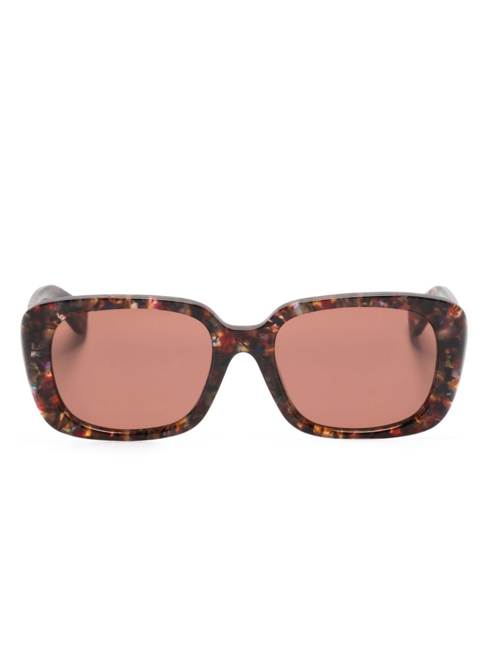 Chloé Eyewear Sonnenbrille mit eckigem Gestell - Braun von Chloé Eyewear