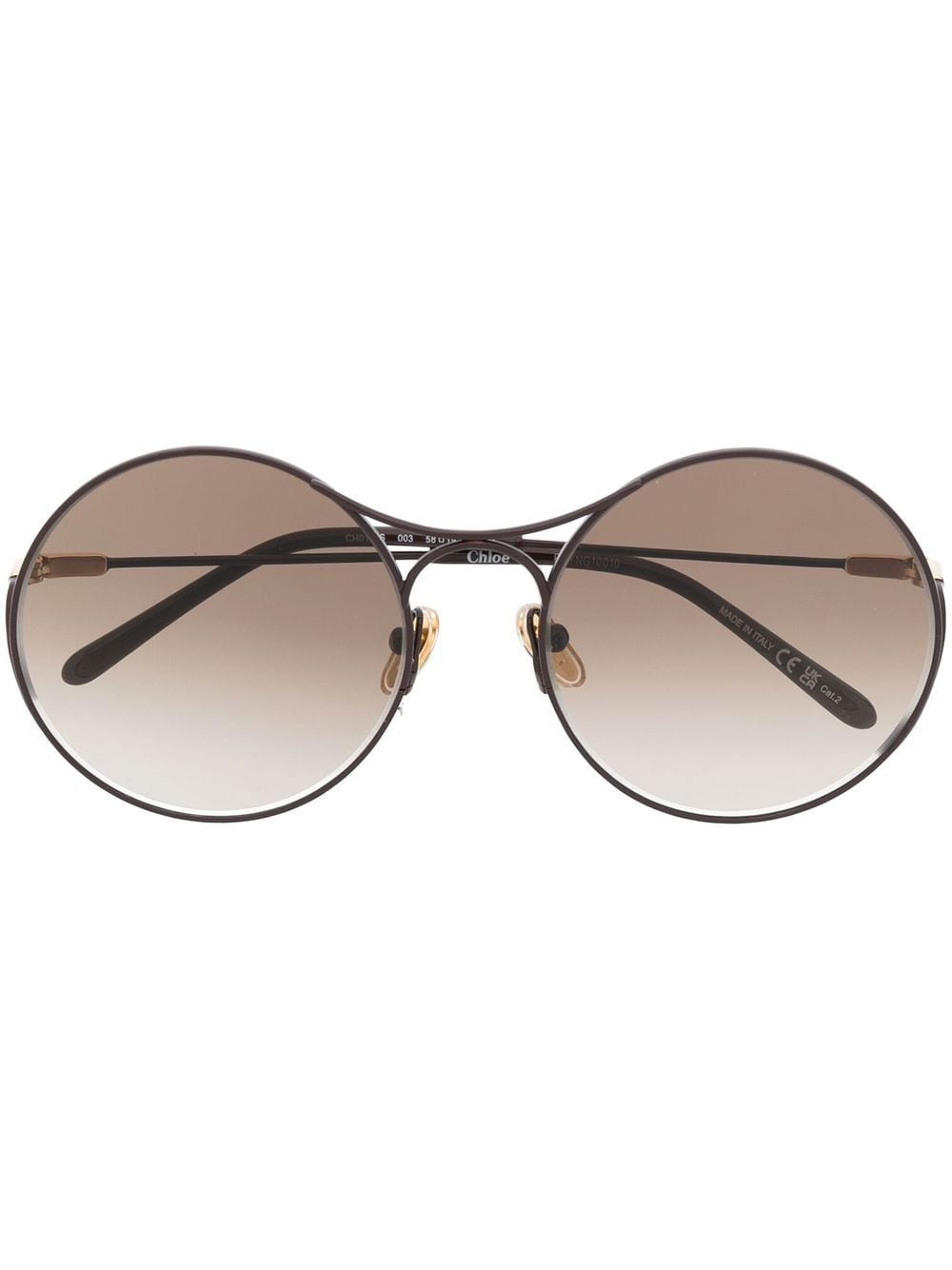 Chloé Eyewear Sonnenbrille mit rundem Gestell - Braun von Chloé Eyewear