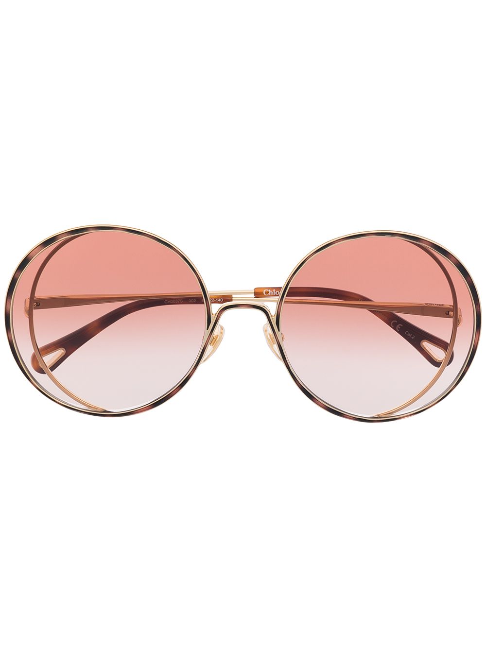 Chloé Eyewear Runde Oversized-Sonnenbrille - Gold von Chloé Eyewear