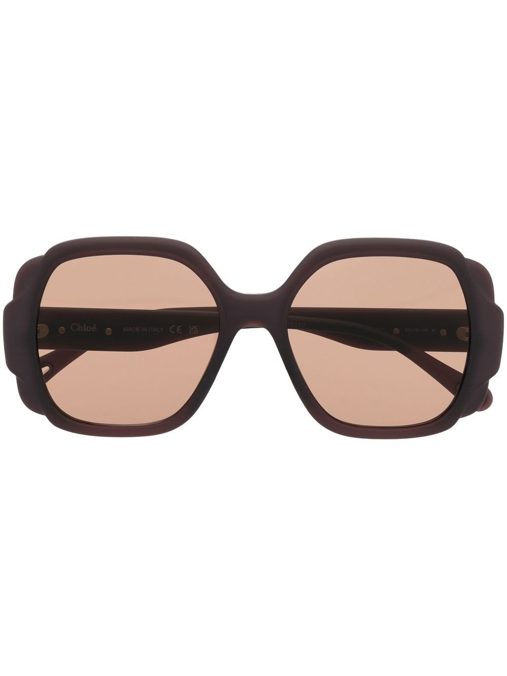 Chloé Eyewear Sonnenbrille mit eckigem Gestell - Braun von Chloé Eyewear