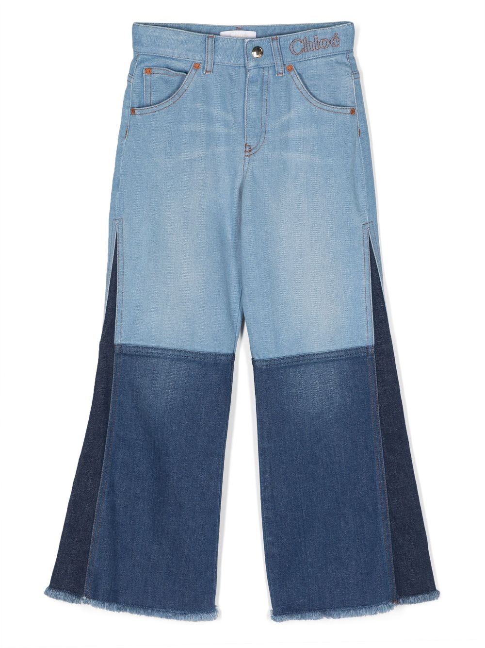 Chloé Kids Jeans im Patchwork-Look - Blau von Chloé Kids