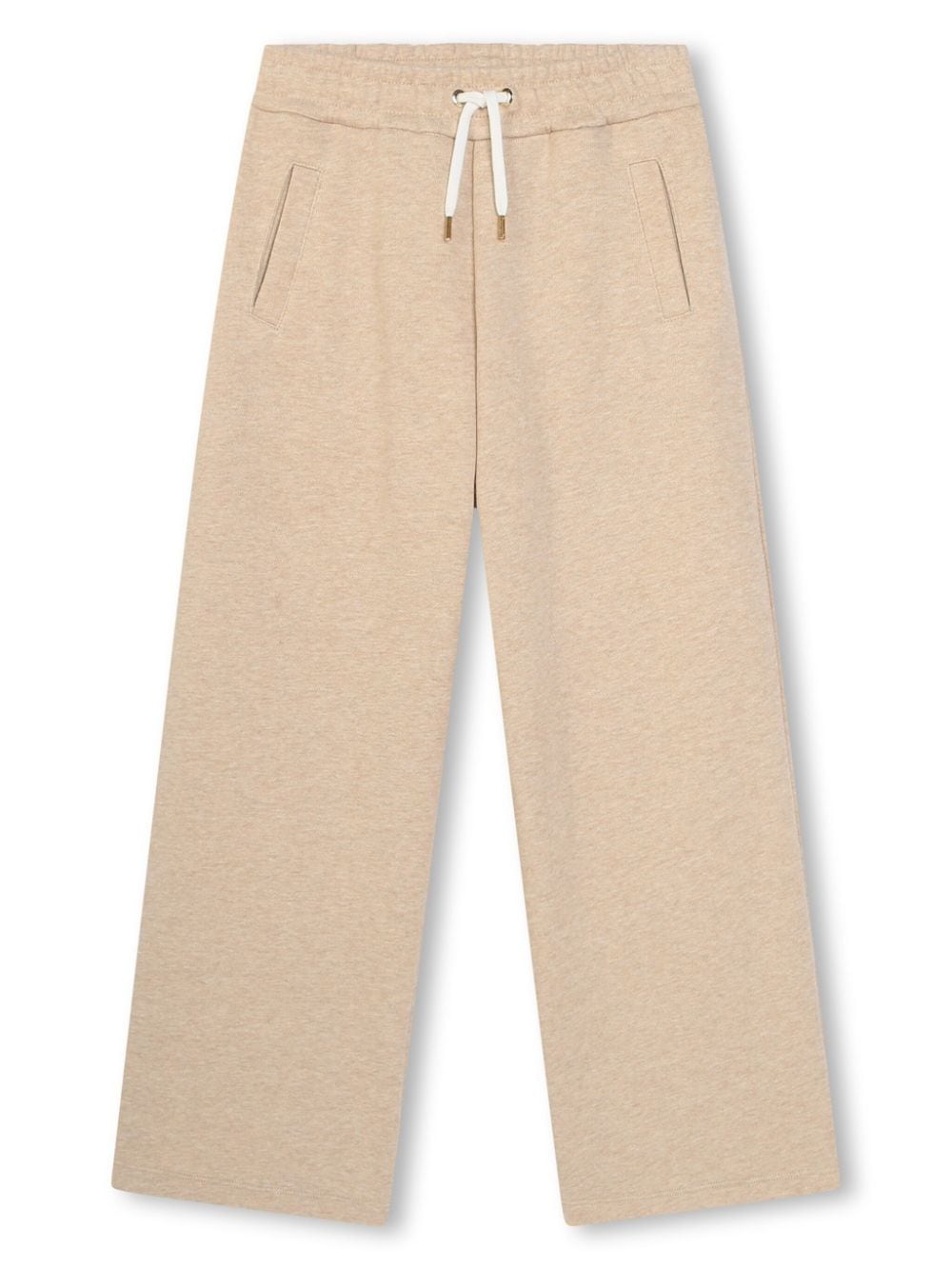 Chloé Kids Jogginghose aus Bio-Baumwolle mit Kordelzug - Nude von Chloé Kids