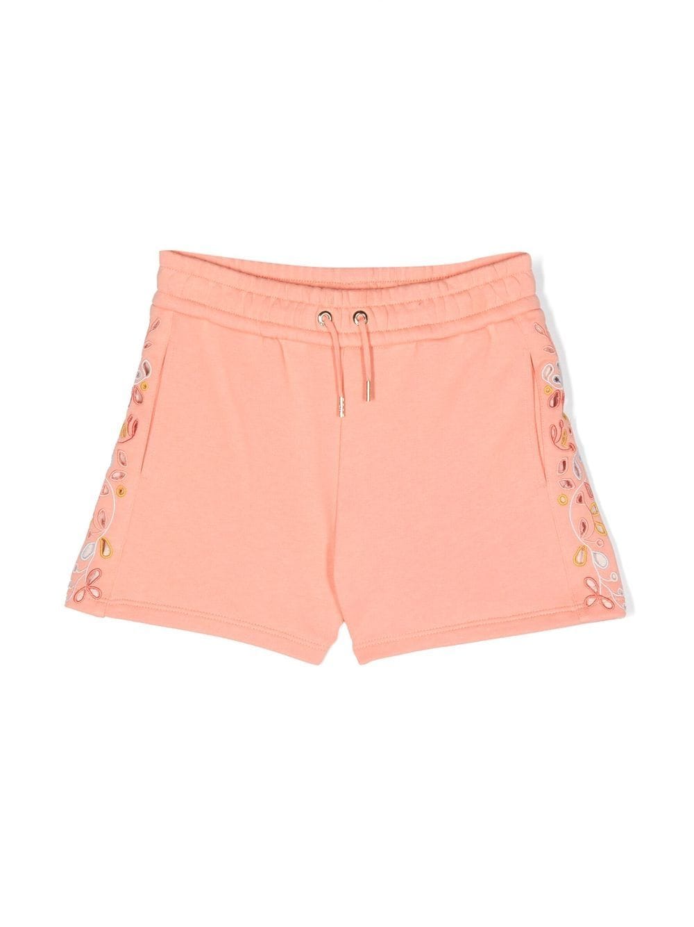 Chloé Kids Joggingshorts mit Lochstickerei - Orange von Chloé Kids