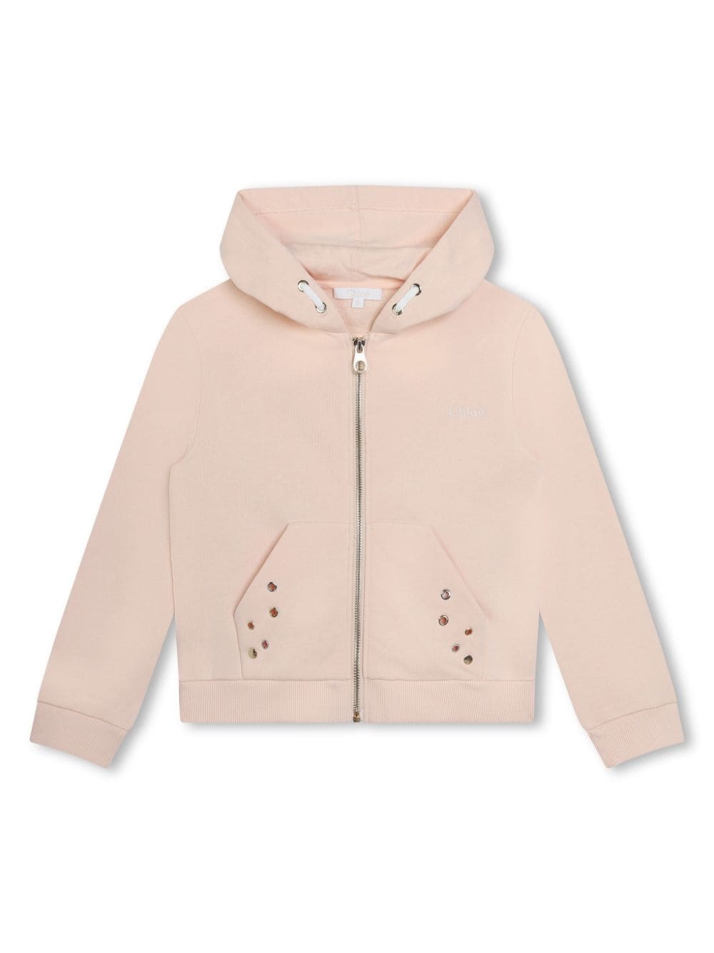 Chloé Kids Kapuzenjacke mit Ösen - Rosa von Chloé Kids