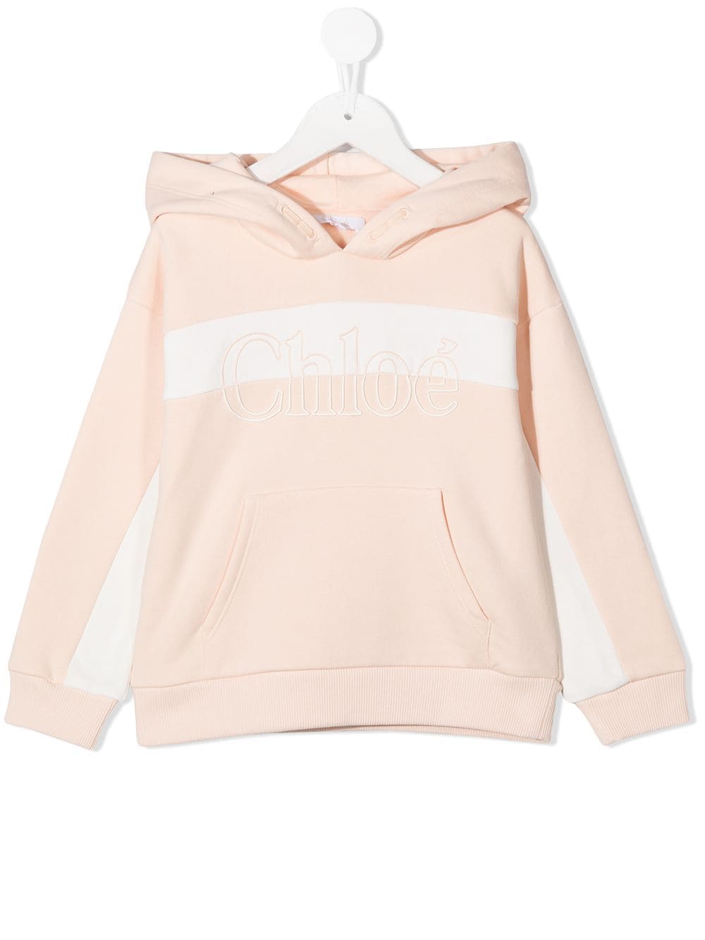 Chloé Kids Kapuzenpullover mit Logo-Stickerei - Nude von Chloé Kids