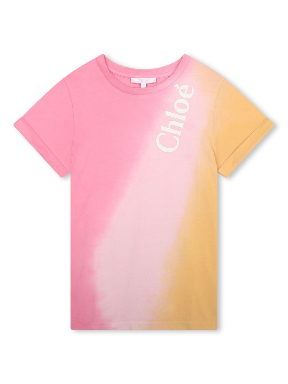 Chloé Kids Ombré-T-Shirt mit Batikmuster - Rosa von Chloé Kids