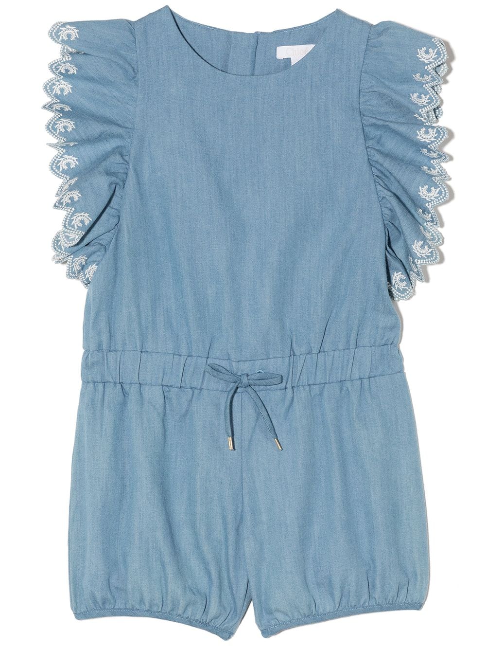 Chloé Kids Playsuit mit Kordelzug - Blau von Chloé Kids