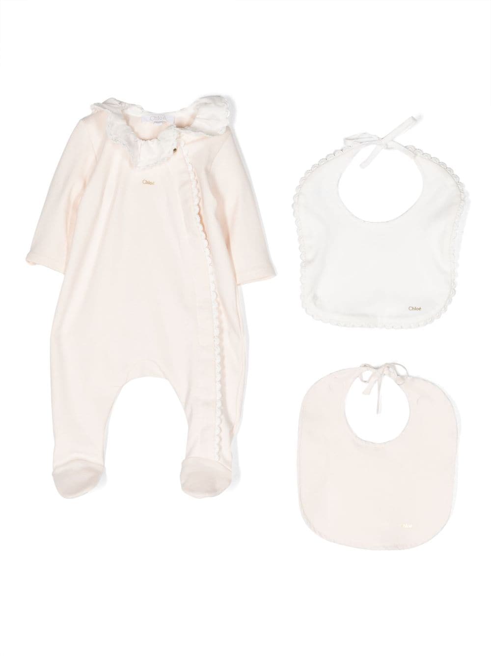 Chloé Kids Pyjama-Set mit Wellenkanten - Rosa von Chloé Kids