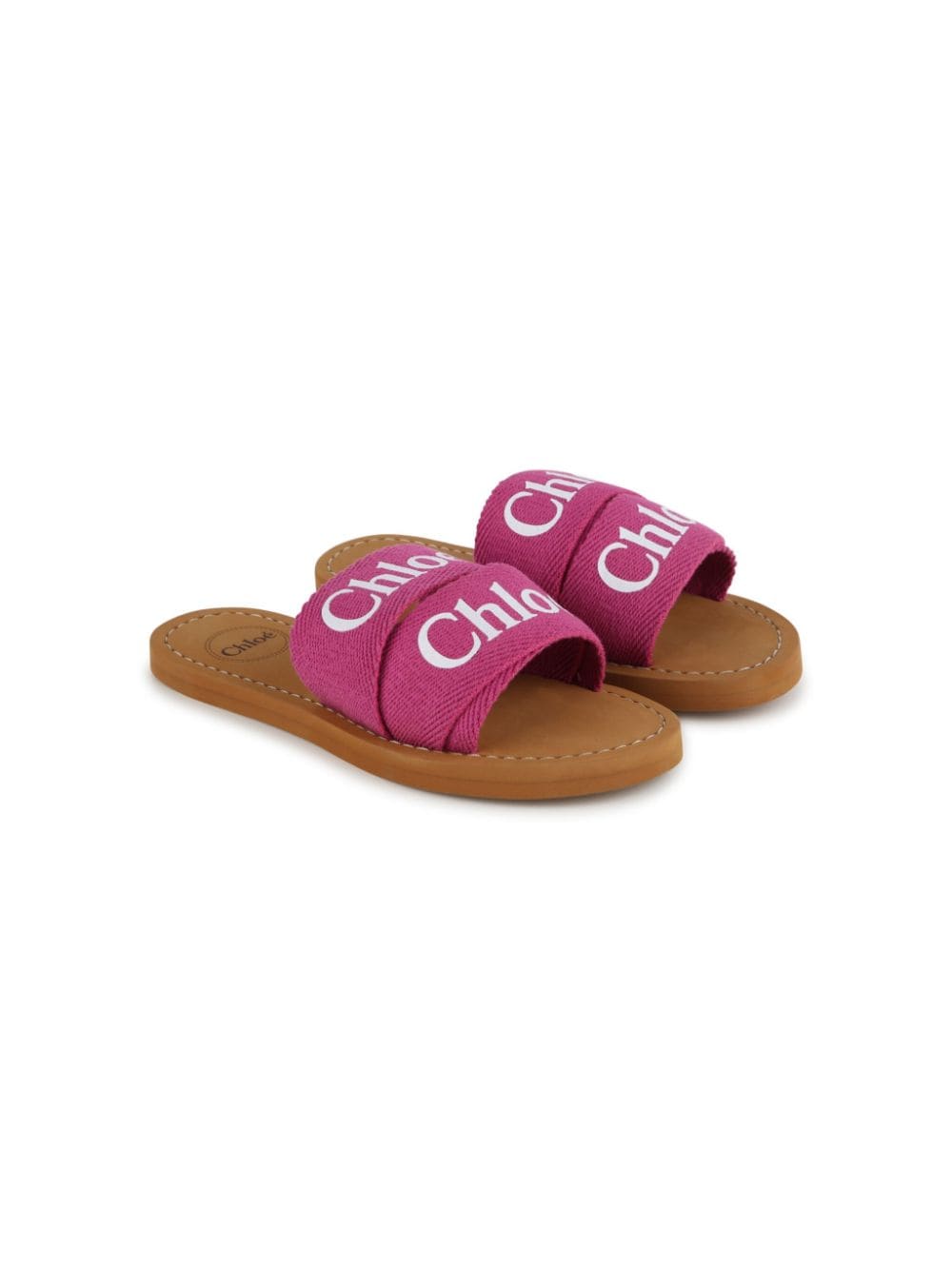 Chloé Kids Sandalen mit Logo-Riemen - Rosa von Chloé Kids