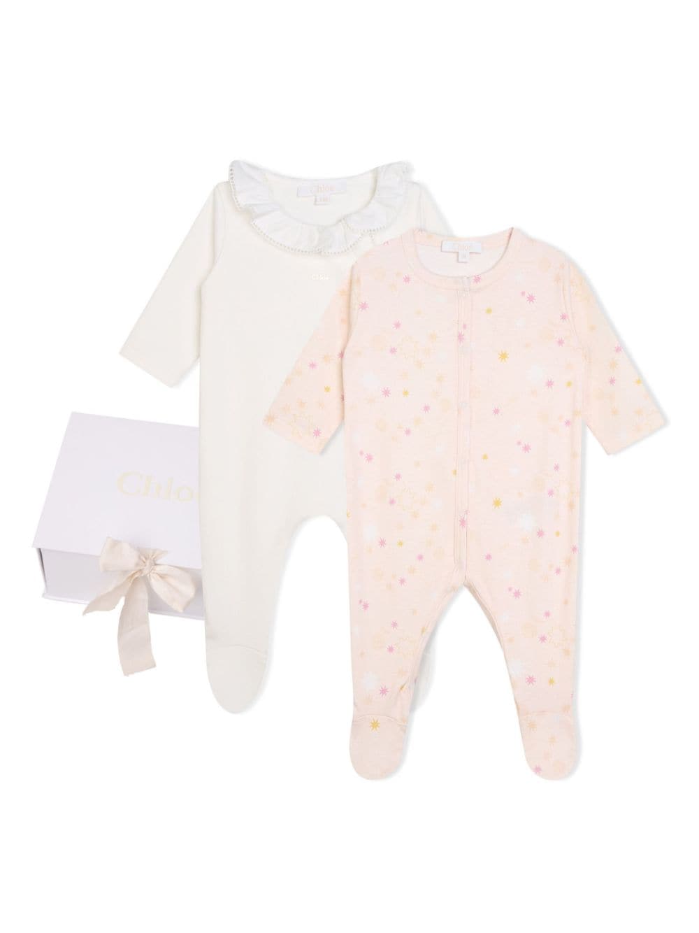 Chloé Kids Set aus zwei Pyjamas mit Rüschendetail - Rosa von Chloé Kids