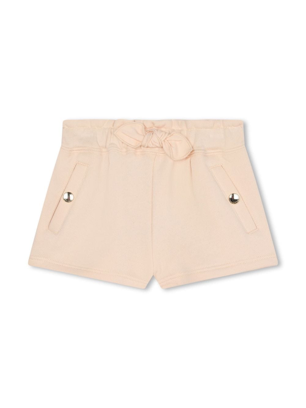 Chloé Kids Shorts aus Bio-Baumwolle mit Logo - Nude von Chloé Kids