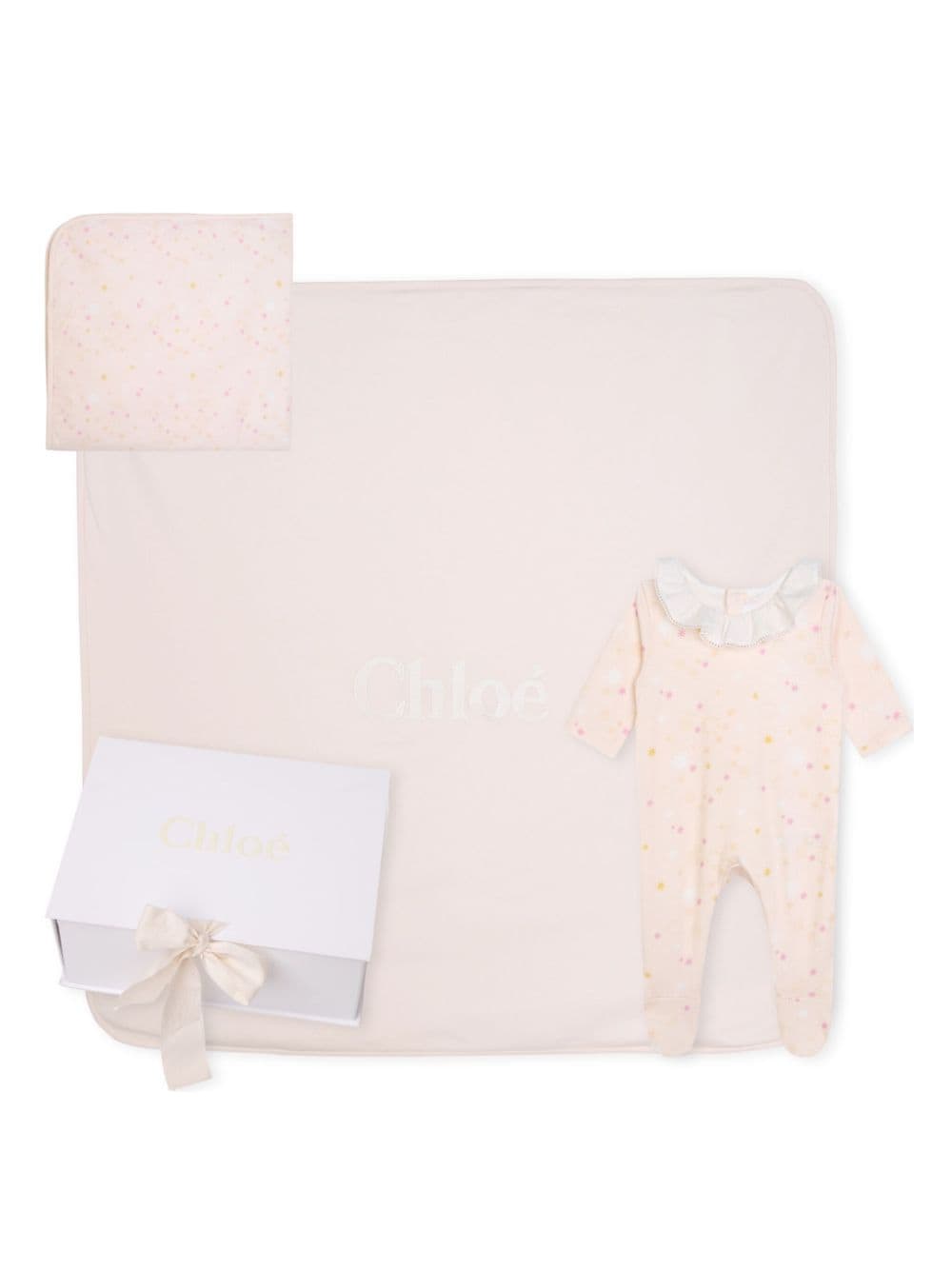 Chloé Kids Strampler-Geschenkset aus Bio-Baumwolle - Nude von Chloé Kids