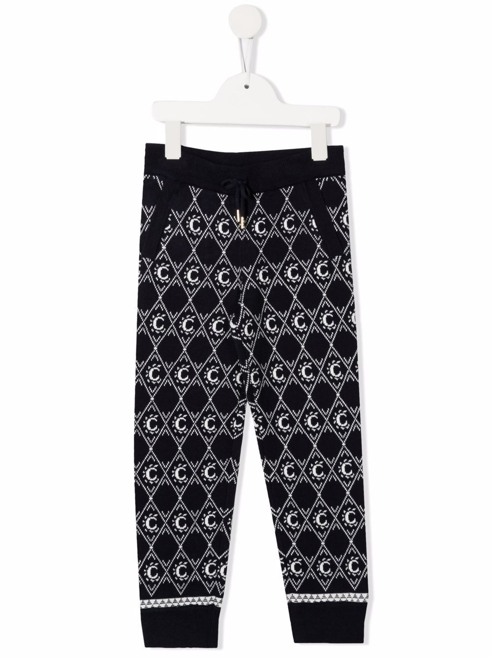 Chloé Kids Strickhose mit C-Jacquardmuster - Blau von Chloé Kids