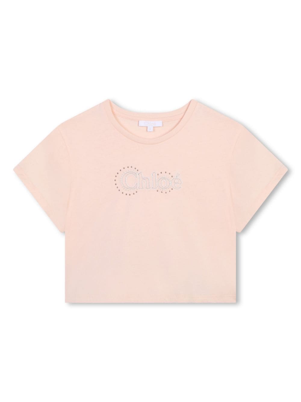 Chloé Kids T-Shirt mit Logo-Stickerei - Rosa von Chloé Kids