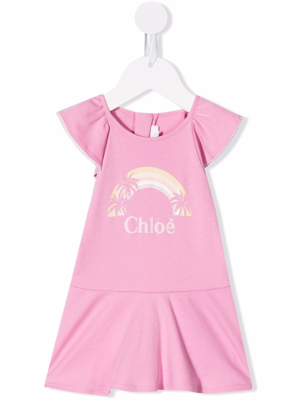 Chloé Kids T-Shirtkleid mit Regenbogen-Print - Rosa von Chloé Kids