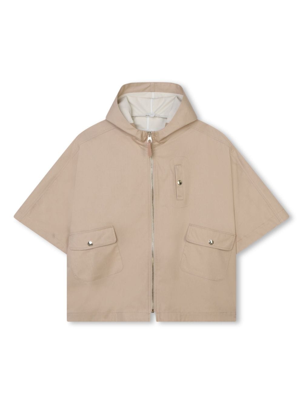 Chloé Kids Twill-Cape mit Kapuze - Nude von Chloé Kids