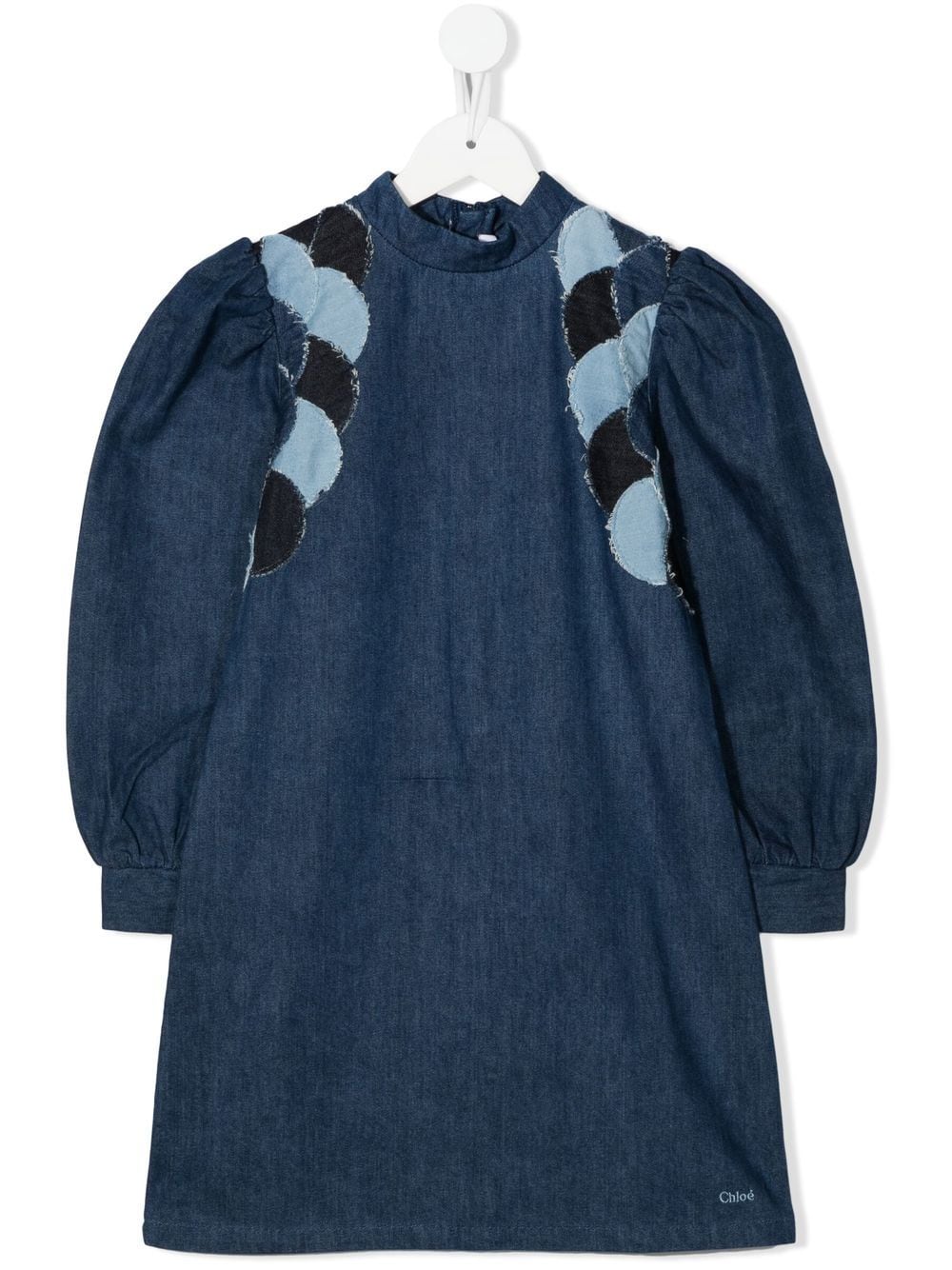 Chloé Kids Jeanskleid mit Applikation - Blau von Chloé Kids