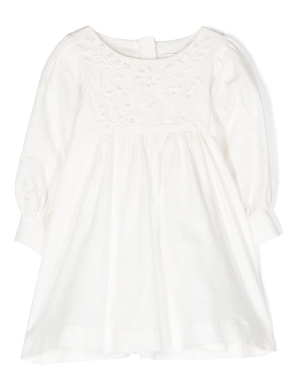 Chloé Kids Kleid mit Lochstickerei - Weiß von Chloé Kids