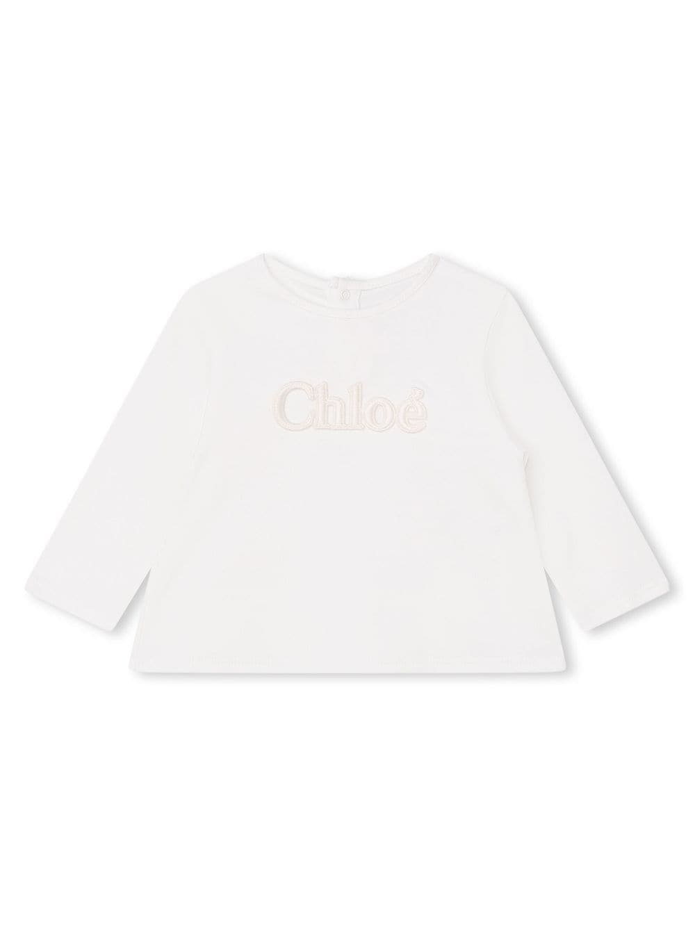 Chloé Kids T-Shirt aus Bio-Baumwolle - Weiß von Chloé Kids