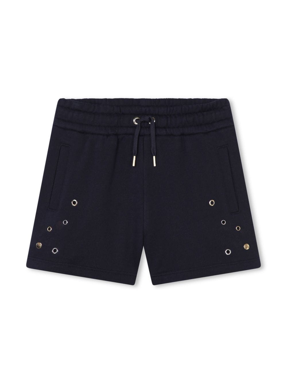 Chloé Kids Shorts aus Bio-Baumwolle mit Ösendetail - Schwarz von Chloé Kids