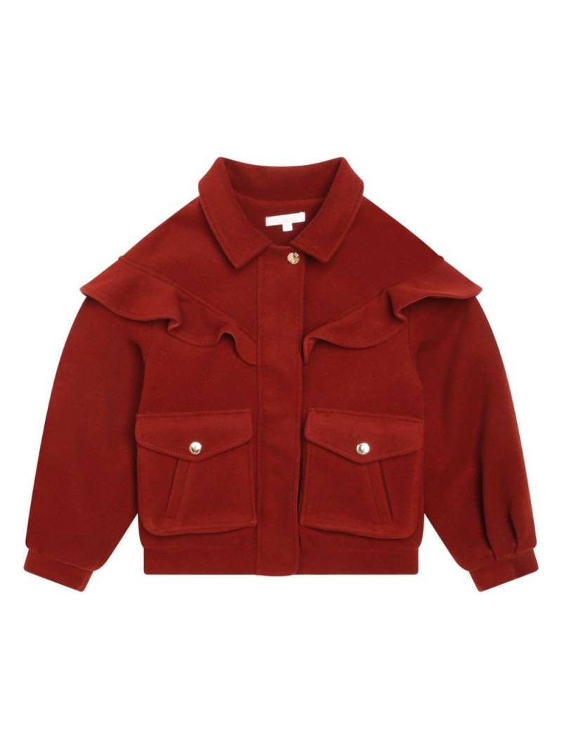 Chloé Kids Jacke mit Rüschenborten - Rot von Chloé Kids