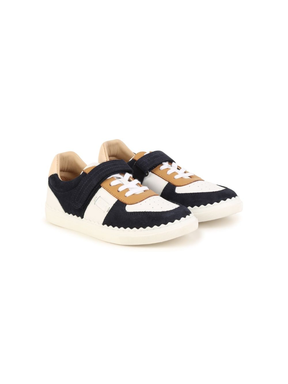 Chloé Kids Sneakers mit Kontrasteinsätzen - Nude von Chloé Kids