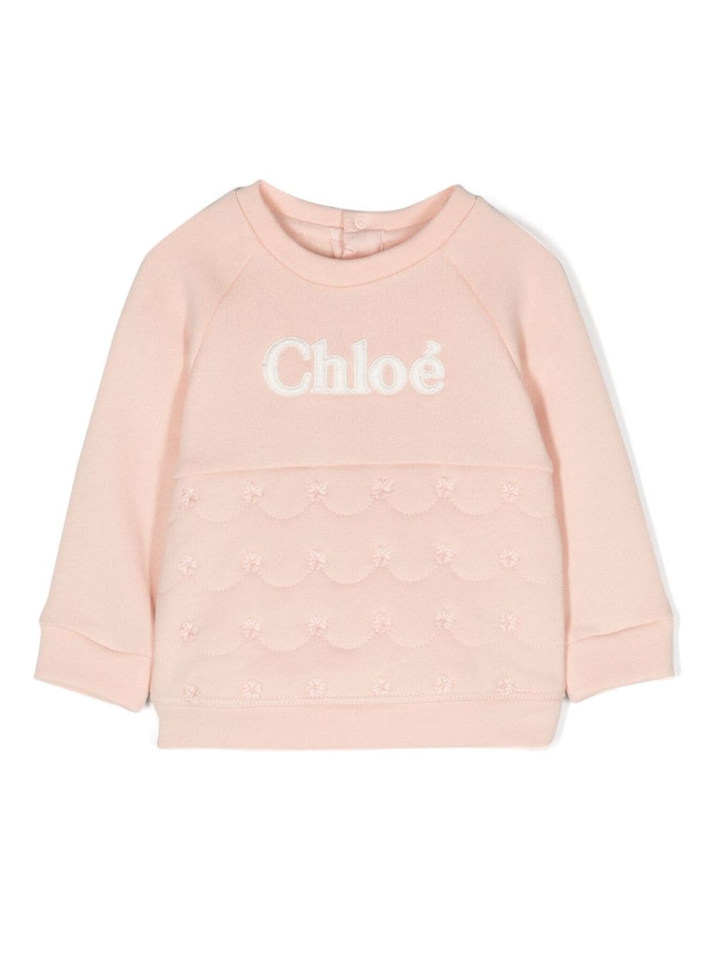 Chloé Kids Sweatshirt mit Logo-Prägung - Rosa von Chloé Kids