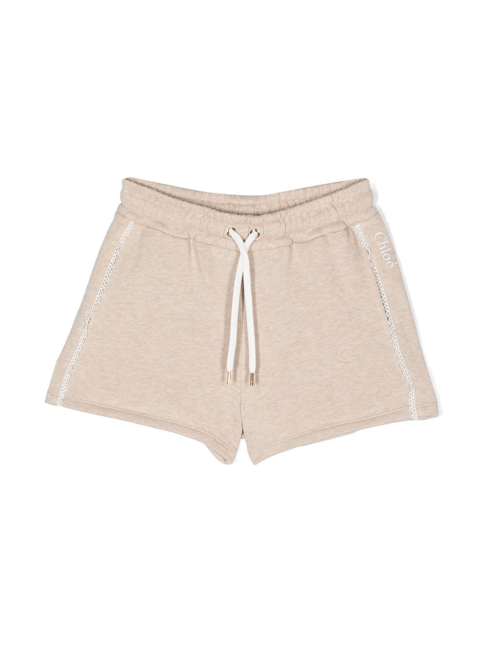 Chloé Kids Joggingshorts mit Logo-Stickerei - Braun von Chloé Kids