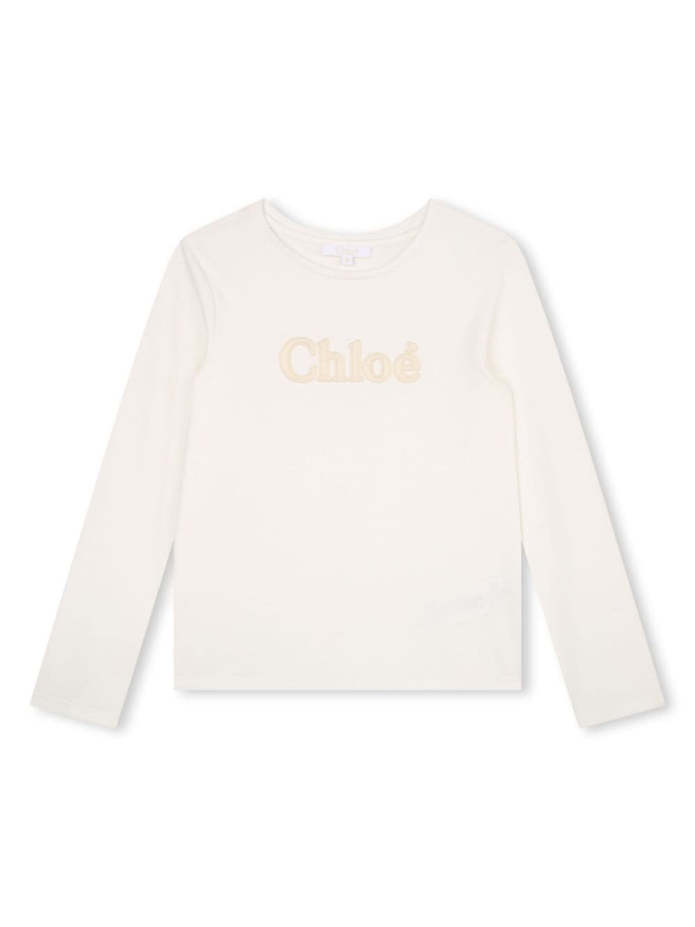 Chloé Kids Besticktes T-Shirt aus Bio-Baumwolle - Weiß von Chloé Kids