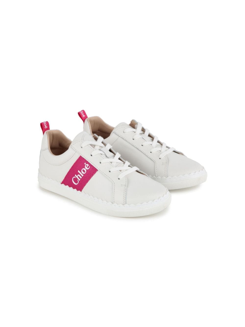 Chloé Kids Sneakers mit Logo-Print - Weiß von Chloé Kids