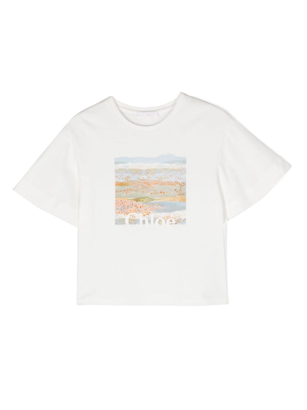 Chloé Kids T-Shirt aus Bio-Baumwolle mit Print - Weiß von Chloé Kids