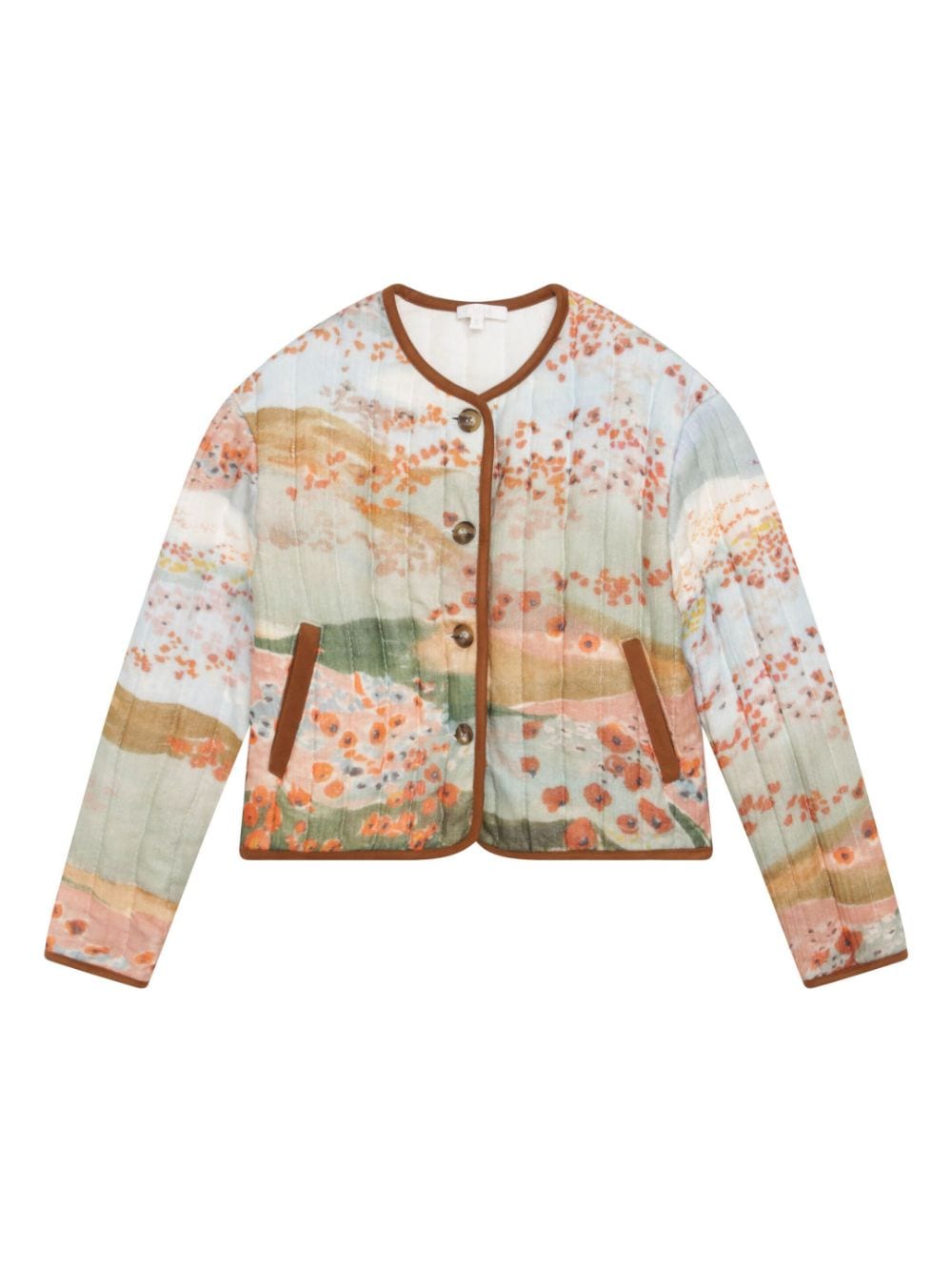 Chloé Kids Gefütterte Jacke mit Malerei-Print - Weiß von Chloé Kids