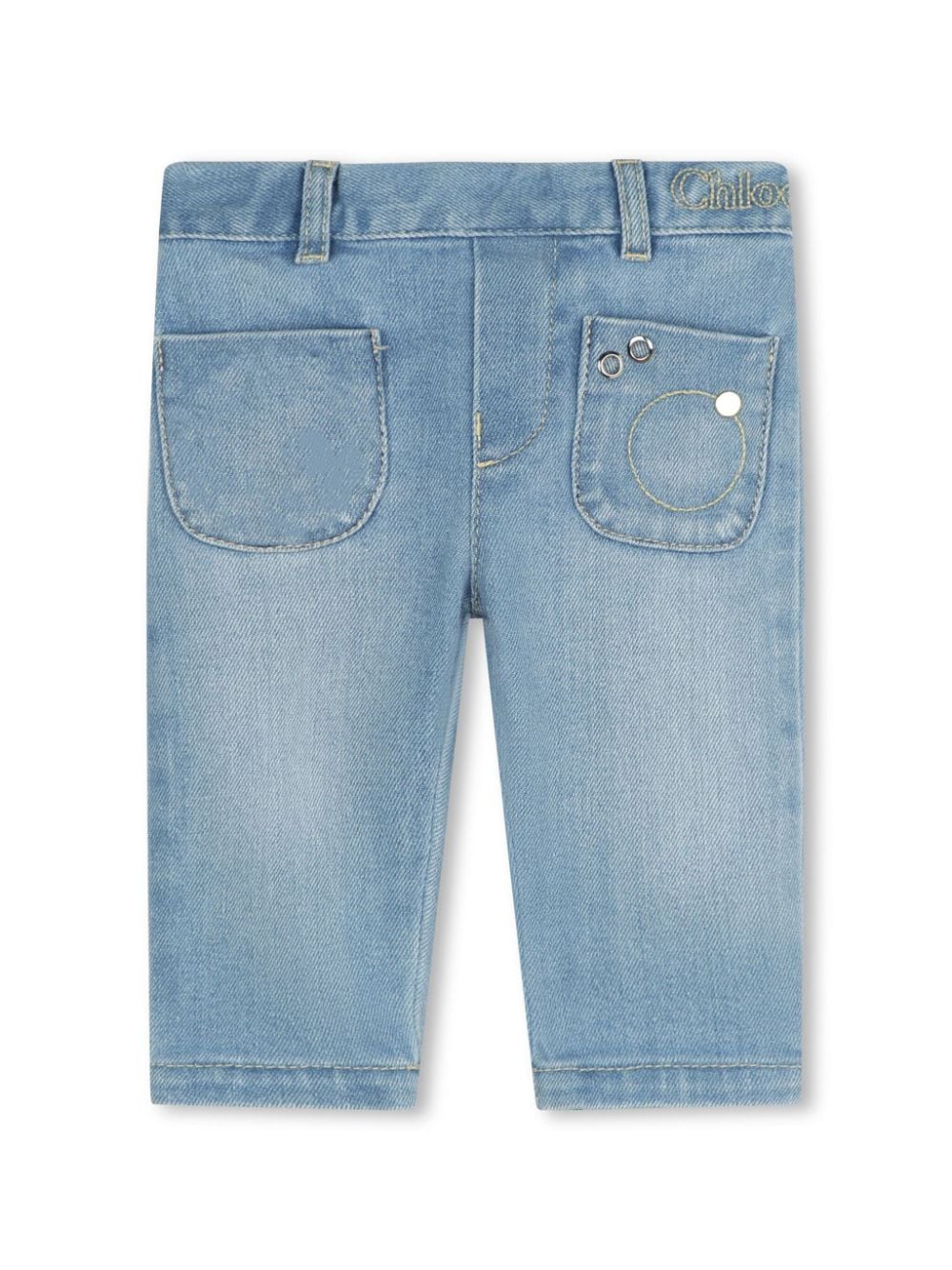 Chloé Kids Gerade Jeans mit aufgesetzten Taschen - Blau von Chloé Kids