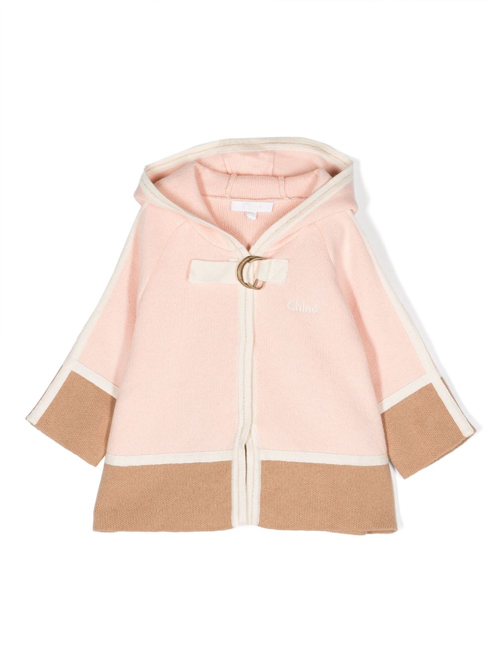 Chloé Kids Gestrickter Cape-Mantel - Nude von Chloé Kids