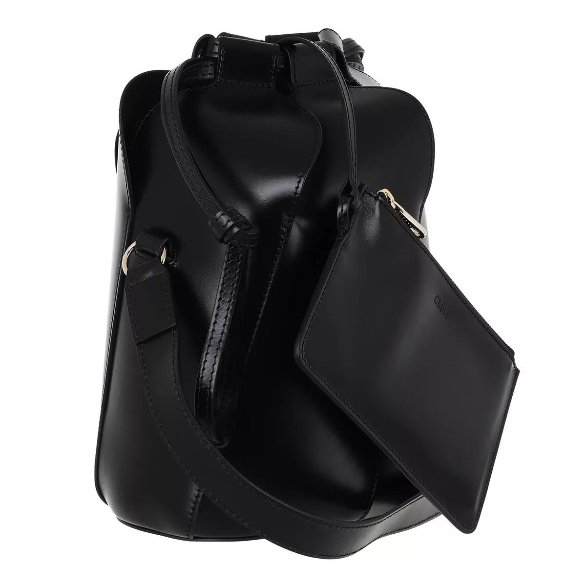 Chloé Beuteltasche - Tulip Bucket Bag Leather - Gr. unisize - in Schwarz - für Damen von Chloé