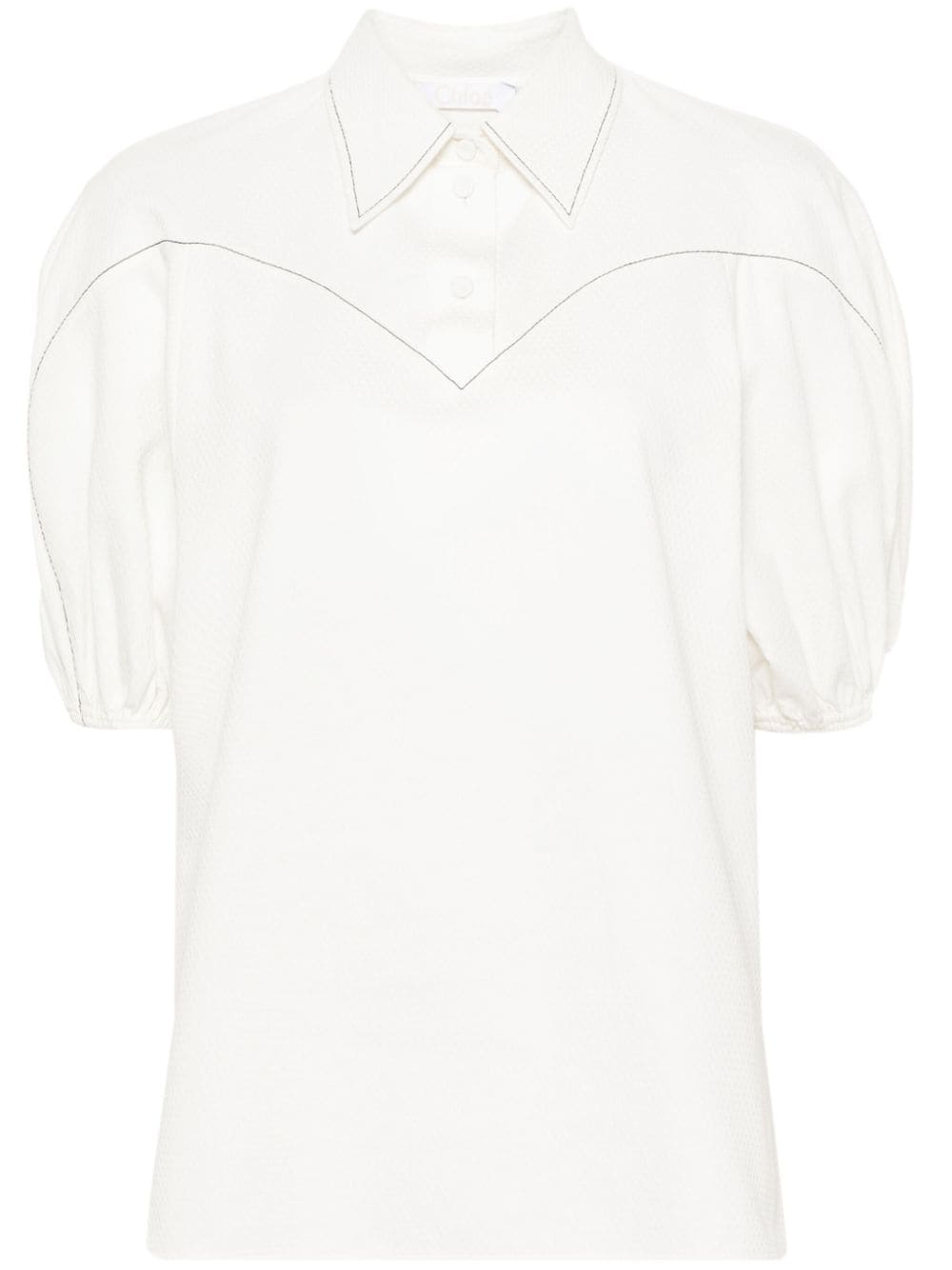 Chloé Bluse mit Jacquard-Muster - Weiß von Chloé