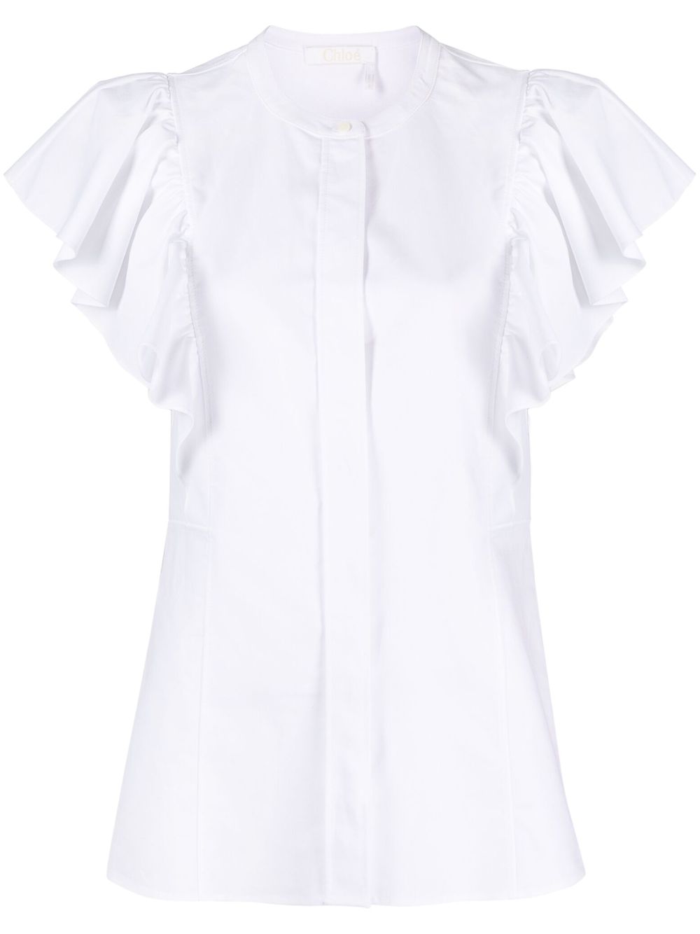 Chloé Bluse mit Volant-Ärmeln - Weiß von Chloé