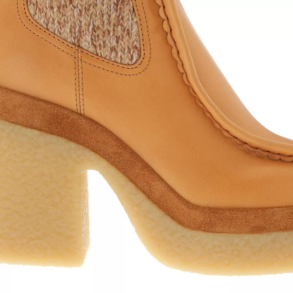 Chloé Boots & Stiefeletten - Jamie Booties Leather - Gr. 41 (EU) - in Cognacbraun - für Damen von Chloé
