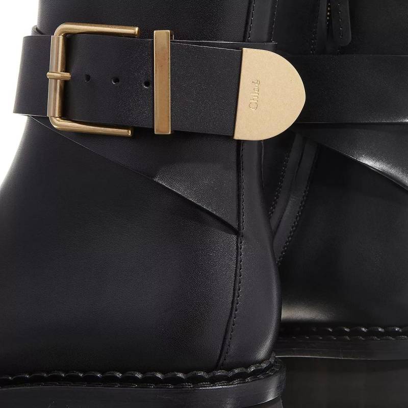 Chloé Boots & Stiefeletten - Owena Ankle Boots Smooth Leather - Gr. 37 (EU) - in Schwarz - für Damen von Chloé
