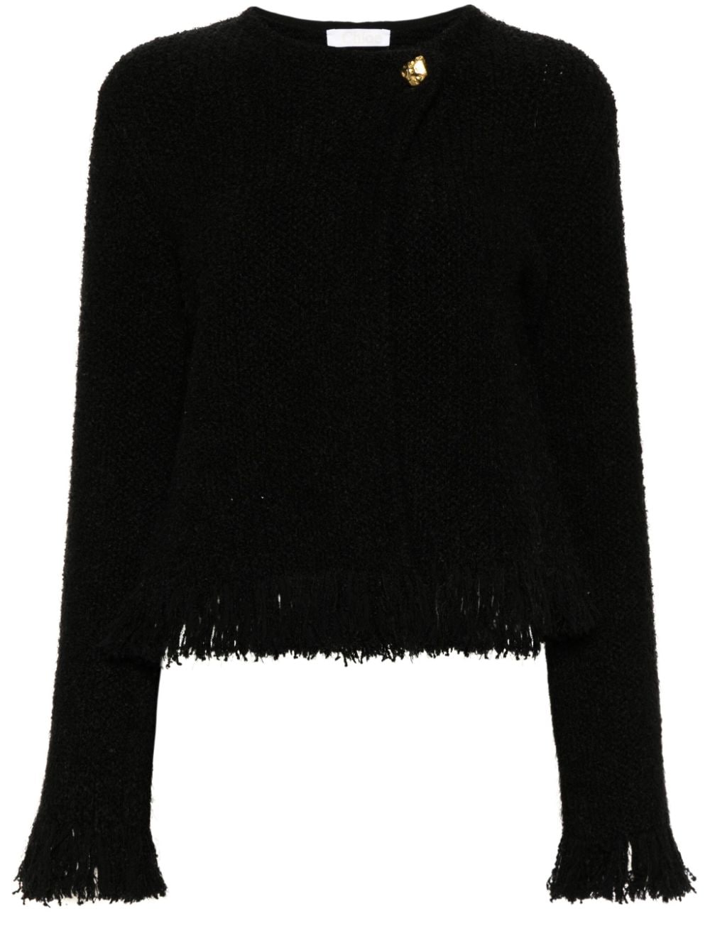 Chloé Boucle-Jacke mit Fransen - Schwarz von Chloé